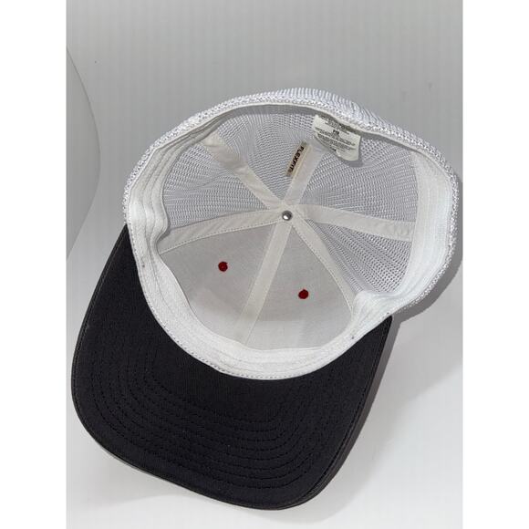 Columbia Mens Fitted Meshback Hat Red Gray Size S/M Flag Trees - Picture 5 of 5